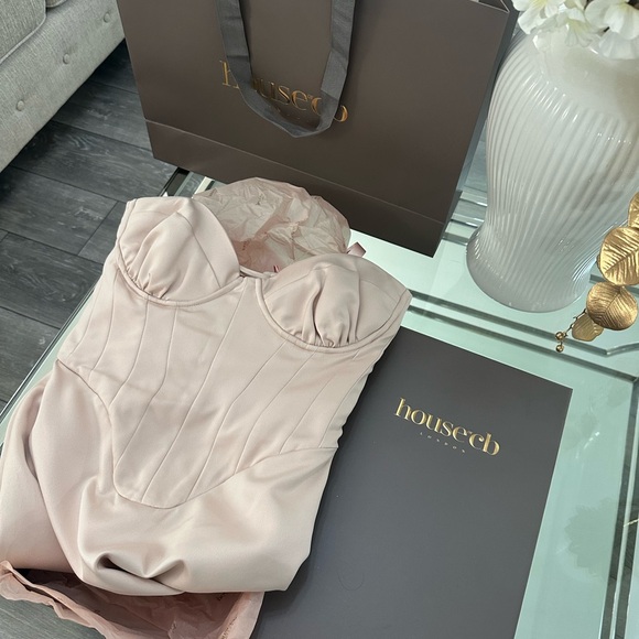 House of CB Strapless Blush Dress - Picture 7 of 9